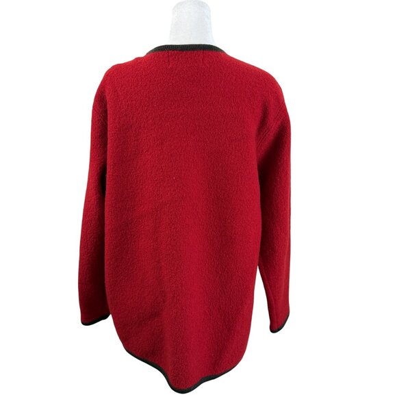 Vintage Japon et Chine Wool Cardigan – Red Folk Cottage/Western Embroidery - Picture 5 of 6